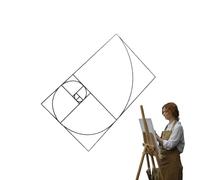 Mirino rapporto dorato: strumento di composizione acrilico trasparente | visualizzatore a portatile | Ideale per fotografia, pittura, disegno di artisti, schizzi, aria pleina e composizione