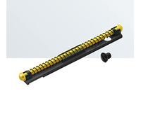 Mirino universale LPA SIGHTS in alluminio SUPER BIG DOT con fibra ottica rossa - MF40-Giallo