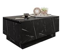 Mirjan24 Tavolo da soggiorno Morezi, tavolino con vano portaoggetti, divano, apertura superiore, tavolino da tè (marmo nero royal, 90 x 60)
