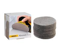 Mirka Abranet Ace dischi abrasivi a rete Ø 150mm a strappo / grana P1000 / 50 pz / Per tutte le levigatrici rotorbitali da 150 mm / Semiceramica / Per la levigatura di superfici dure, legno, metallo