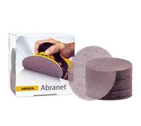 Mirka Abranet dischi abrasivi rete Ø 150 mm a strappo grana P1000 50pz | Rete abrasiva a strappo per levigatura legno stucco vernice plastica alta durata 50 pezzi grana P1000