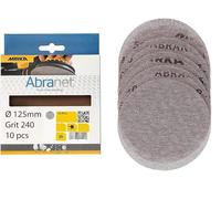 Mirka Abranet rete dischi abrasivi Ø 125 mm a strappo/grana P240 / 10 pz/per levigare legno, stucco, vernice, plastica / AE232F1025