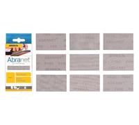 Mirka Abranet - Strisce abrasive a rete, 70 mm x 125 mm, confezione da 1 di ogni grana 80, 100, 120, 150, 180, 220, 320, 400, 600/9 pezzi, per levigare legno, spatola, vernice, plastica