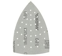 Mirka Iridium Triangolo di levigatura Carta abrasiva Premium 100x152x152mm 36 fori a strappo Grana 180, 10 pz/Per la levigatura di vernice, stucco, fondo, legno, acciaio, materiali minerali