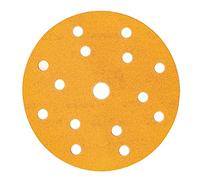 Mirka Gold Carta abrasiva universale Ø 150 mm Dischi abrasivi a strappo a 15 fori, grana P220, 100 pz / Per la levigatura di intonaco, stucco, truciolato, legno, vernice