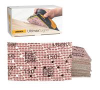 Mirka Carta Abrasiva Ultimax Ligno 81x133mm P150, Carta al Lattice Resistente, Foratura Multifit per Aspirazione, a strappo, 50 Pezzi