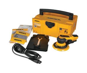 Mirka DEROS 5650CV / Levigatrice rotorbitale con aspirazione centralizzata, 2 dischi abrasivi e a strappo nella valigetta/per carta abrasiva Ø 125mm e Ø 150mm / corsa 5,0mm / MID5650202CA
