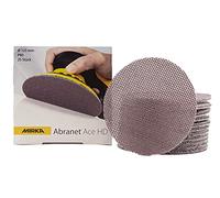 Mirka Abranet Ace HD Dischi a rete Ø 125 mm a strappo, grana P80, 25 pz, AH23202580, Per eccentrici e levigatrici da 125 mm, Per levigare superfici dure, legno, stucco, vernice, metallo