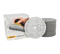 Mirka dischi abrasivi Iridium Soft Ø 150 mm Grana P500 a strappo Multifit | Abrasivo a base di schiuma per levigatura di precisione finitura vernici trasparenti riparazione carrozzeria