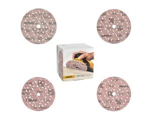 Mirka Dischi abrasivi Ultimax Ligno 150 mm a strappo Kit 40 pz P80-180 | Kit assortito 40 pezzi dischi abrasivi Ø150 mm grane P80 P120 P150 P180 per levigatrici eccentriche professionali