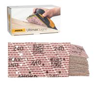 Mirka Fogli Abrasivi per Legno Ultimax Ligno P240, 81x133mm, Foratura Multifit per Aspirazione, a strappo, Confezione da 50