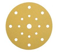 Mirka Gold Carta abrasiva universale Ø 150 mm a strappo 17 fori/grana P500, 100 pezzi/Per levigare intonaco, stucco, truciolato, legno, vernice