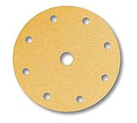 Mirka Gold Carta abrasiva universale Ø 150 mm a strappo 9 fori, grana P220, 100 pz/Per levigare intonaco, stucco, truciolato, legno, vernice