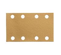 Mirka Gold Carta abrasiva universale 81x133mm a strappo 8 fori/grana P120, 50 pezzi/Per levigare intonaco, stucco, truciolato, legno, vernice