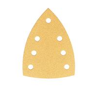 Mirka Gold Triangolo di levigatura Carta abrasiva universale 100x152x152 mm a 7 fori/grana P120, 50 pezzi/Per la levigatura di intonaco, stucco, truciolato, legno, vernice