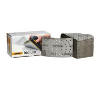 Mirka Iridium Premium carta abrasiva 81x133mm a strappo 54 fori, grana 40, 50/confezione / Per la levigatura di vernice, stucco, fondo, legno, acciaio, materiali minerali, plastica