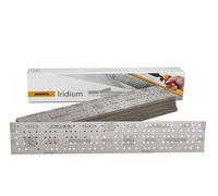 Mirka Iridium Premium carta abrasiva 70x400mm e 70x198mm / perforata al centro/a strappo/grana 400, 50 pezzi/Per la levigatura di vernice, stucco, fondo, legno, acciaio, materiali minerali
