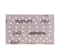 Mirka Iridium Premium carta abrasiva 81x133mm a strappo 54 fori, grana 240, 100 pz/Per la levigatura di vernice, stucco, fondo, legno, acciaio, materiali minerali, plastica