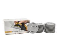 Mirka Iridium Soft dischi abrasivi Ø 77 mm/grana P1500 /a strappo Multifit / 20 pezzi/abrasivo a base di schiuma per una precisa levigatura a secco, levigatura di vernici trasparenti, finitura