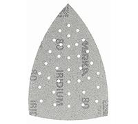 Mirka Iridium Triangolo di levigatura Carta abrasiva Premium 100x152x152mm 36 fori a strappo Grana 40, 10 pz/Per la levigatura di vernice, stucco, fondo, legno, acciaio, materiali minerali, plastica