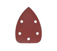 Mirka Red Delta, Triangoli di carta abrasiva per legno, 100 x 140 x 140 mm, 5 fori, grana P120, per levigare legno, metallo e plastica