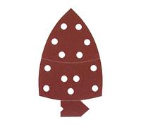 Mirka Red Delta - Triangoli di carta abrasiva per legno, 105 x 150 x 150 mm, 13 fori, grana P40, 5 pezzi, per levigare legno, metallo e plastica