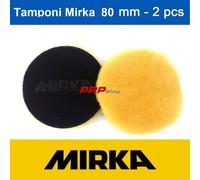 MIRKA TAMPONE PER LUCIDATURA CUFFIA LANA AGNELLO GIALLA 80 mm - 2 PEZZI