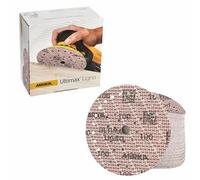 Mirka Carta abrasiva Mirka Ultimax Ø 150mm a strappo 15 fori/grana P180 / 50 pz/Per eccentrici e levigatrici da 150mm / Levigatura di legno tenero e duro, materiali minerali, vecchie vernici dure
