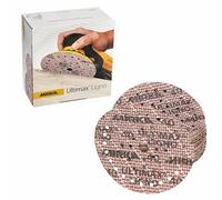 Mirka Ultimax Ligno Ø 150mm dischi abrasivi a strappo Multifit, grana 40, 50 pezzi, multiperforazione, per la levigatura di superfici in legno