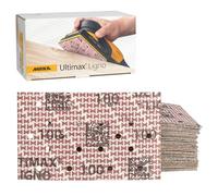 Mirka Ultimax Ligno Fogli di Carte Abrasive P100, 81x133mm, Fissaggio Autoagganciante, per Finitura Precisa del Legno, Confezione da 50