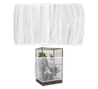 MIRKUZI Birdcage Covers, 1 rete protettiva per gabbia per uccelli - Rete traspirante e antipolvere, circonferenza 120-140 cm, altezza 30 cm (bianca)