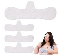 MIRKUZI Confezione da 4 di protezioni per il petto in cotone riutilizzabili per donne, reggiseno antisudore sottoseno, protezioni per il sudore, prevengono perdite di sudore e latte