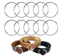 MIRKUZI Fibbie per cucito 10 O-ring rotondi in metallo da 50 mm Anelli metallici con O-ring rotondi per realizzare anelli per supporti per piante
