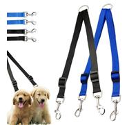 MIRKUZI Guinzagli doppi per cani 2 pezzi guinzagli per cani, separatore regolabile per guinzagli per cani per passeggiate con i cuccioli, frizione per guinzagli per cani, leggero