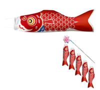 MIRKUZI Maniche a vento 1 manica a vento da giardino colorata a forma di carpa, 70 cm, design a mulino a vento, bandiera giapponese 3D a forma di carpa, decorazione per esterni, pareti esterne
