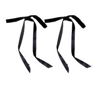 MIRKUZI Men's Bow Ties, Sciarpa a fiocco in nastro nero in 2 pezzi, uniforme, uniforme scolastica, maglietta, accessorio di abbigliamento, fascia per capelli unisex, nastro