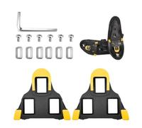 MIRKUZI Pedali per bicicletta, 2 pezzi Scarpe da ciclismo da uomo set di tacchette per pedali per bici da strada compatibili con PC SPD (6 gradi fluttuanti)