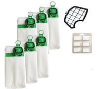 miro service kit 6 sacchetti compatibile per aspirapolvere folletto vk 140-150 + 1 griglia motore + 6 profumi