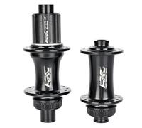 MirOdo Bici Strada 24 Fori Anteriori/Posteriori Mozzi Lega Alluminio Freni Disco Center Lock Mozzi 2+4 Cuscinetti Perno Passante 100/142mm HG/XD Mozzi Liberi Compatibili Con 8-12 Velocità(Black/HG,Pai