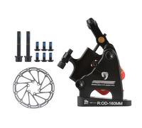 MIRODO Bici Strada Set Di Freni Disco Idraulici Lega Alluminio Magnesio CNC Lavorate Anteriori/Posteriori Pinze Con 160mm Rotore Comando Cavo Freni For Bici Gravel(Rear)