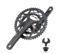 MIRODO Guarnitura Bici Corsa, Doppia Corona 34-50T, BCD 110mm, Lega Alluminio Leggera, Lavorazione CNC Precisione, Braccio Della Pedivella 170mm, Compatibile Con 2x10/11 Velocità(No BB)