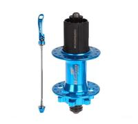 MirOdo Mozzi Bici Mozzi Anteriori Posteriori Lega Alluminio 32 Fori Mozzi Mountain Bike 2 Cuscinetti Freno Disco Sgancio Rapido Mozzi 100/135mm Sistema HG Per 7-11 Velocità(Blue,Rear)