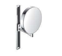 Miroir de soins de beauté et de rasage emco, réfléchissant des deux côtés, grossissement 3x et 7x, rond, bras flexible, glissière, non éclairé, 109500115, 109500115