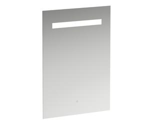 Miroir Leelo courant avec éclairage LED horizontal intégré, cadre en aluminium, 550 mm, version avec 1 interrupteur à capteur tactile, H4476229501441, H4476229501441