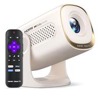 Miroir Mini proiettore HD per la casa, con altoparlante integrato, messa a fuoco automatica, correzione Keystone, portatile, per film all'aperto, compatibile con smartphone, TV