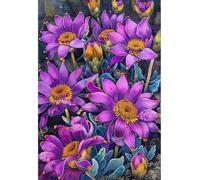 MIRONS 11CT Kit Punto Croce Prestampato, Fiori Ricami Punto Croce Kit da Ricamare Principianti, Set Ricamo Schemi Completo Stampato Stampati Prestampati