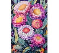 MIRONS 11CT Punto Croce Kit da Ricamare, Fiori Kit Punto Croce Prestampato Completo Stampati Schemi per Principianti Set Ricami