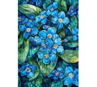 MIRONS 11CT Punto Croce Kit da Ricamare, Fiori Kit Punto Croce Prestampato Completo Stampati Schemi per Principianti Set Ricami