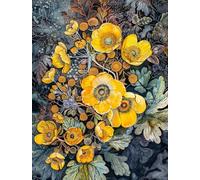 MIRONS 11CT Punto Croce Kit da Ricamare, Fiori Kit Ricamo Ricami Punto Croce Completo Stampati Prestampati Schemi per Principianti