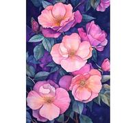 MIRONS 11CT Punto Croce Kit da Ricamare, Fiori Kit Ricamo Ricami Punto Croce Completo Stampati Prestampati Schemi per Principianti